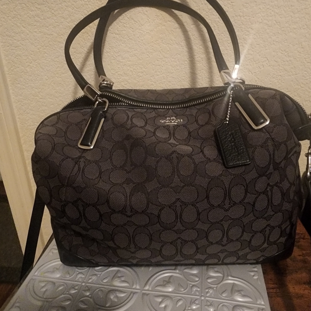 Coach Black Signature Handbag